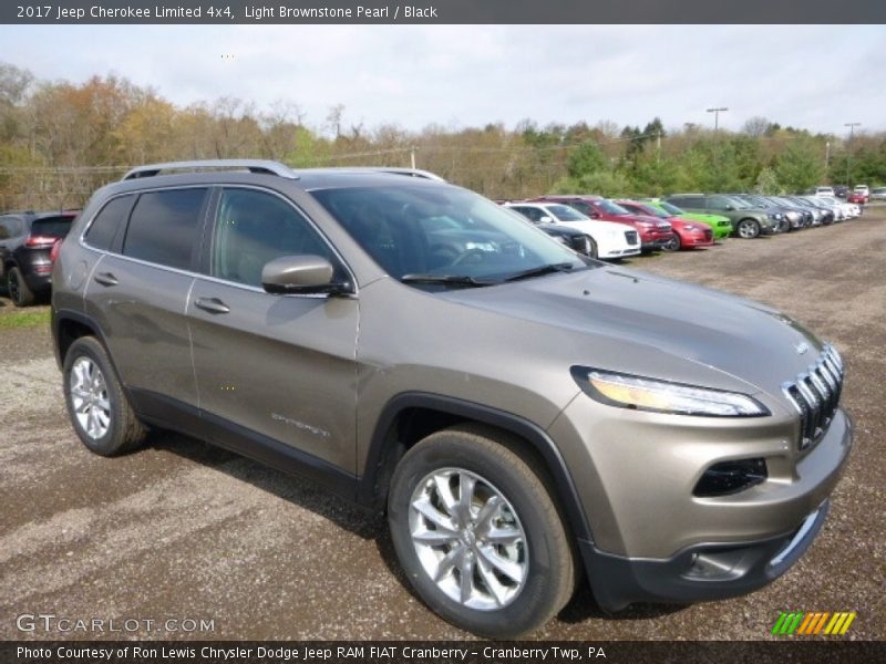 Light Brownstone Pearl / Black 2017 Jeep Cherokee Limited 4x4