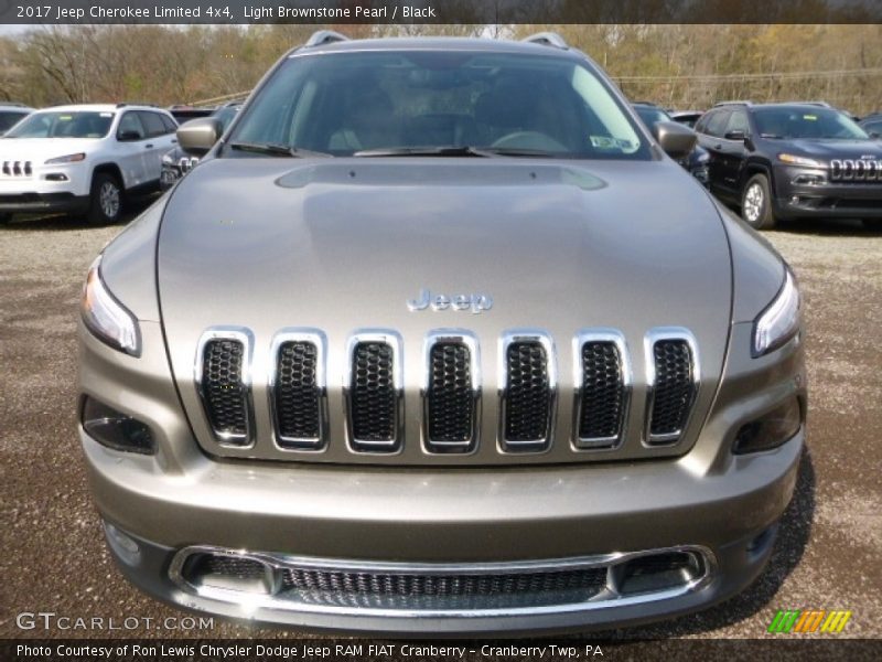 Light Brownstone Pearl / Black 2017 Jeep Cherokee Limited 4x4