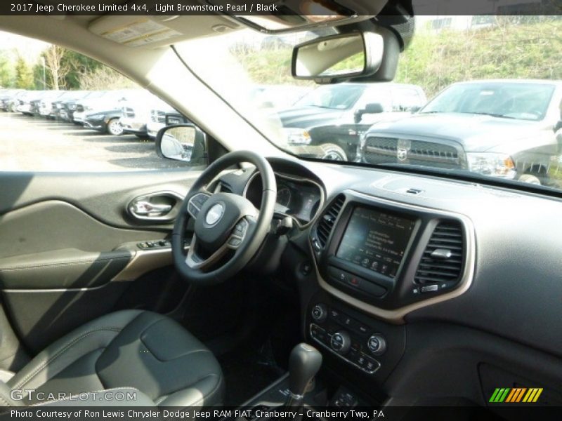 Light Brownstone Pearl / Black 2017 Jeep Cherokee Limited 4x4