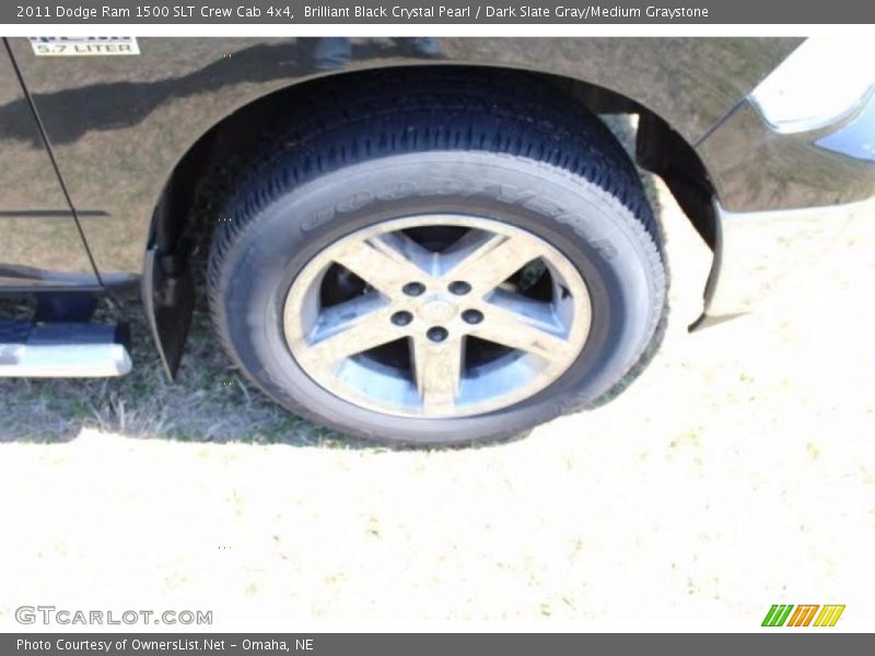 Brilliant Black Crystal Pearl / Dark Slate Gray/Medium Graystone 2011 Dodge Ram 1500 SLT Crew Cab 4x4