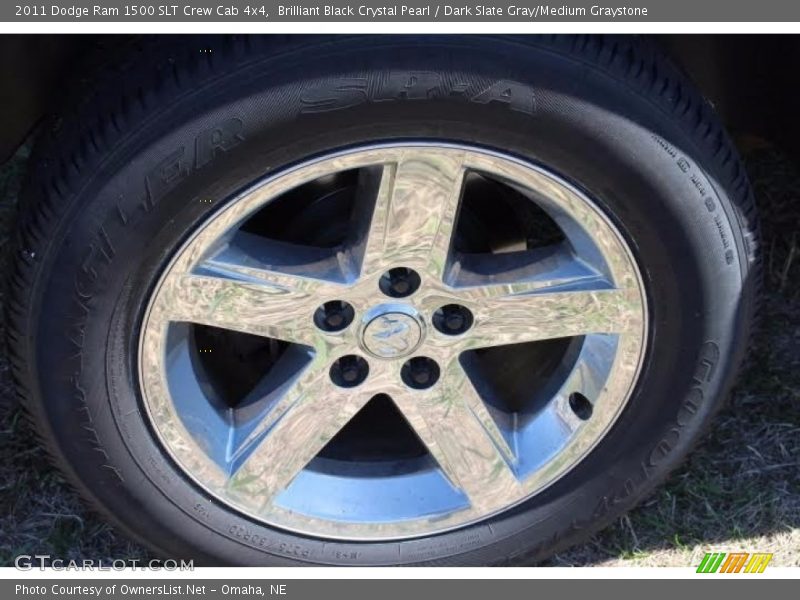 Brilliant Black Crystal Pearl / Dark Slate Gray/Medium Graystone 2011 Dodge Ram 1500 SLT Crew Cab 4x4