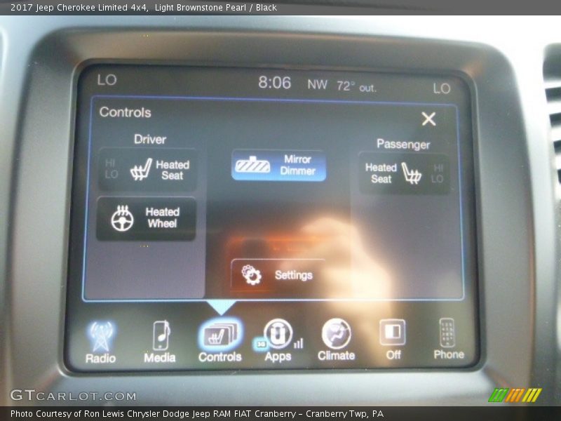 Light Brownstone Pearl / Black 2017 Jeep Cherokee Limited 4x4