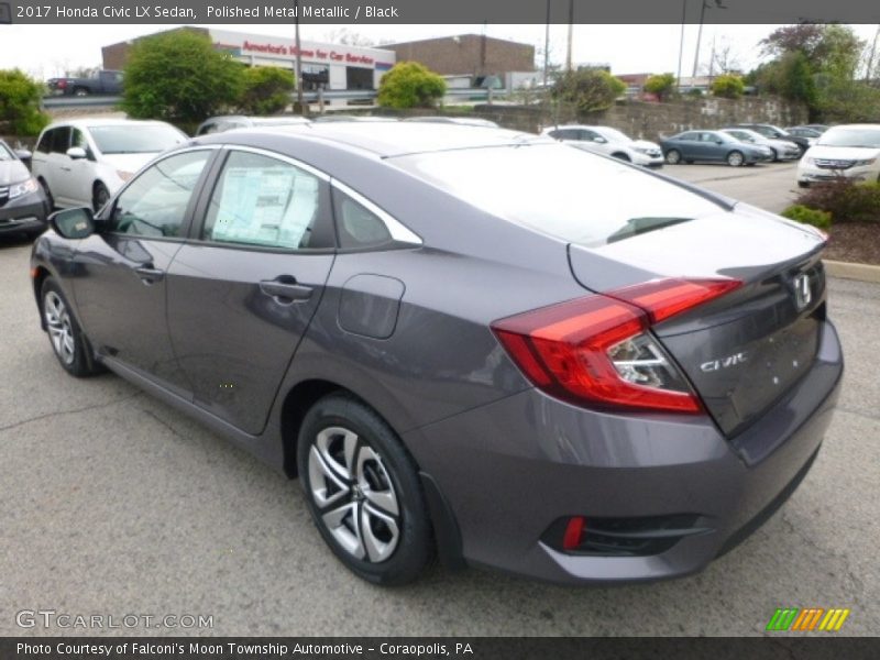 Polished Metal Metallic / Black 2017 Honda Civic LX Sedan