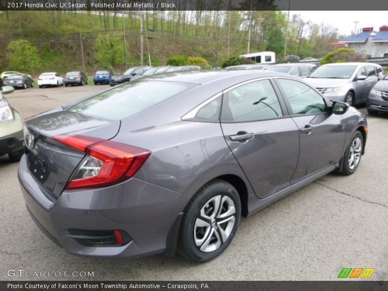Polished Metal Metallic / Black 2017 Honda Civic LX Sedan