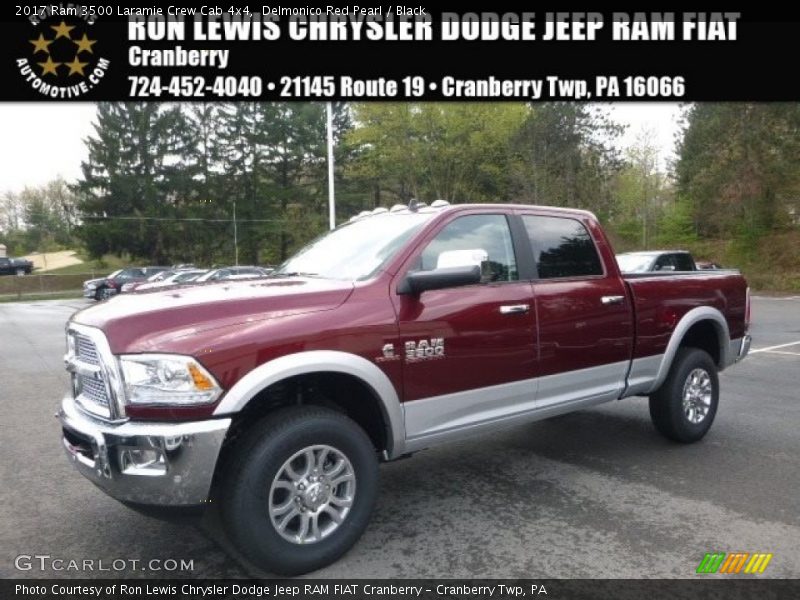 Delmonico Red Pearl / Black 2017 Ram 3500 Laramie Crew Cab 4x4