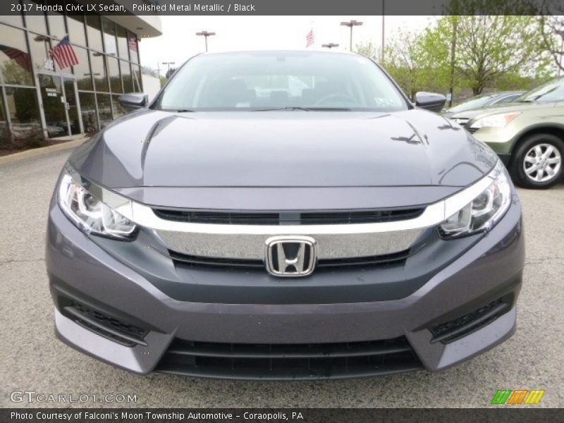 Polished Metal Metallic / Black 2017 Honda Civic LX Sedan