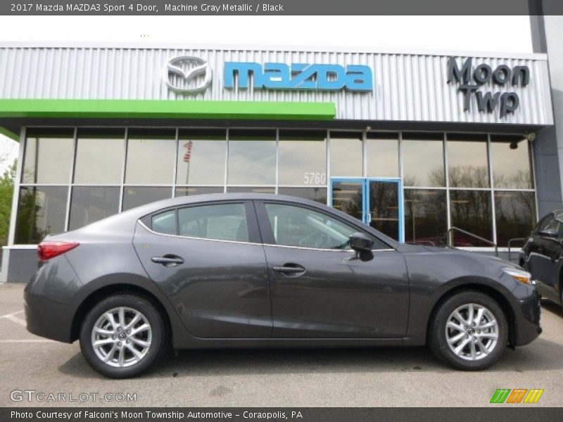 Machine Gray Metallic / Black 2017 Mazda MAZDA3 Sport 4 Door