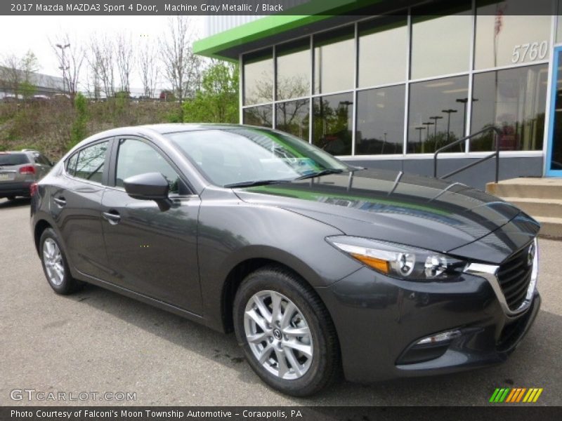 Machine Gray Metallic / Black 2017 Mazda MAZDA3 Sport 4 Door