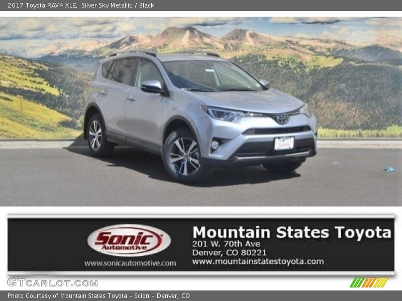 Silver Sky Metallic / Black 2017 Toyota RAV4 XLE