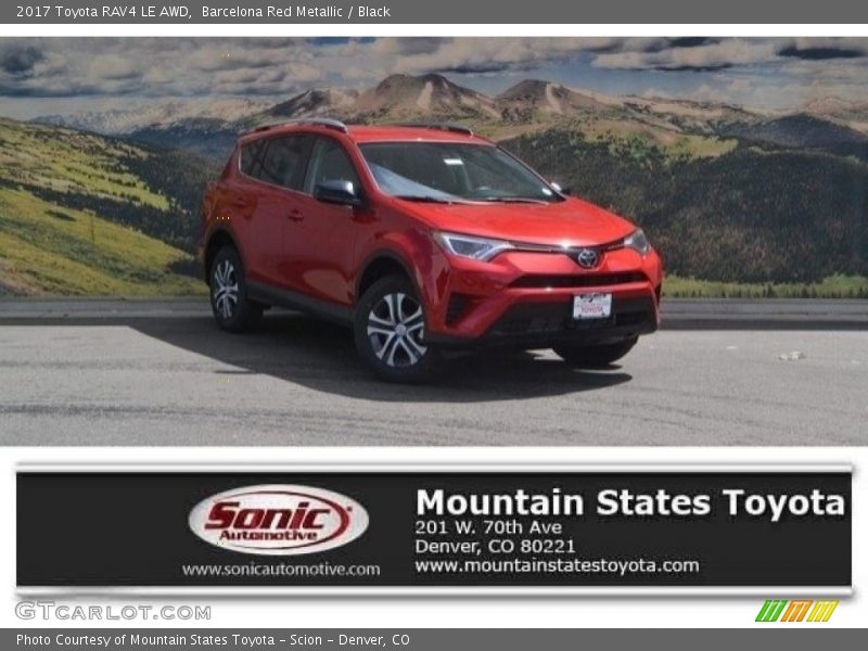 Barcelona Red Metallic / Black 2017 Toyota RAV4 LE AWD