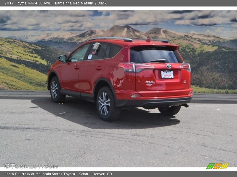 Barcelona Red Metallic / Black 2017 Toyota RAV4 LE AWD