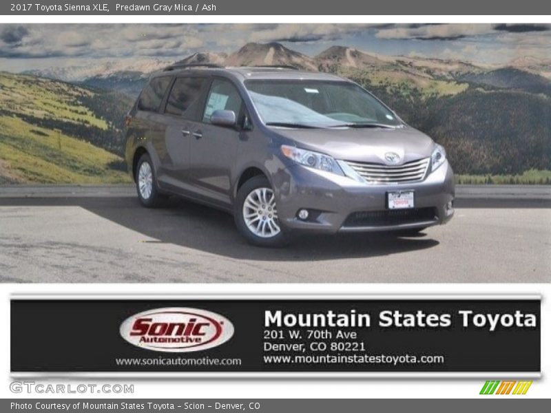 Predawn Gray Mica / Ash 2017 Toyota Sienna XLE