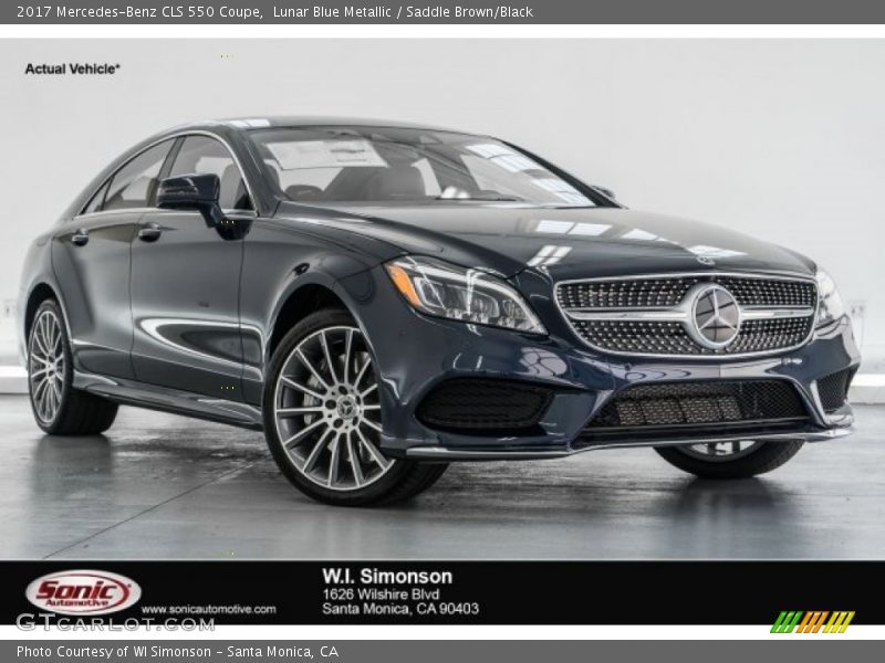 Lunar Blue Metallic / Saddle Brown/Black 2017 Mercedes-Benz CLS 550 Coupe