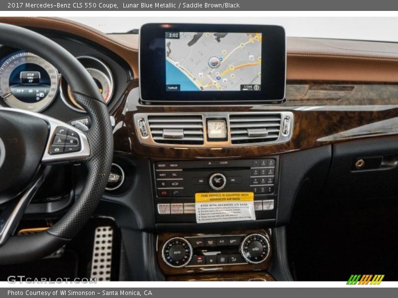 Lunar Blue Metallic / Saddle Brown/Black 2017 Mercedes-Benz CLS 550 Coupe