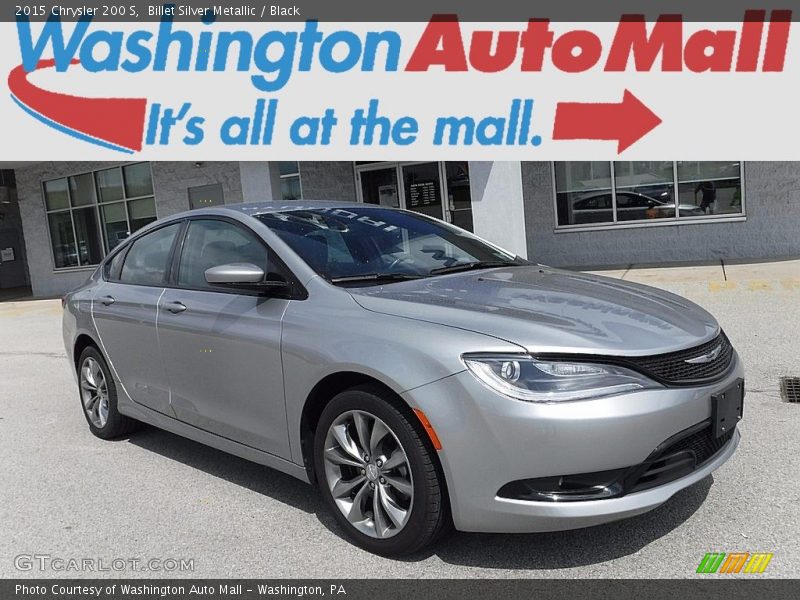 Billet Silver Metallic / Black 2015 Chrysler 200 S