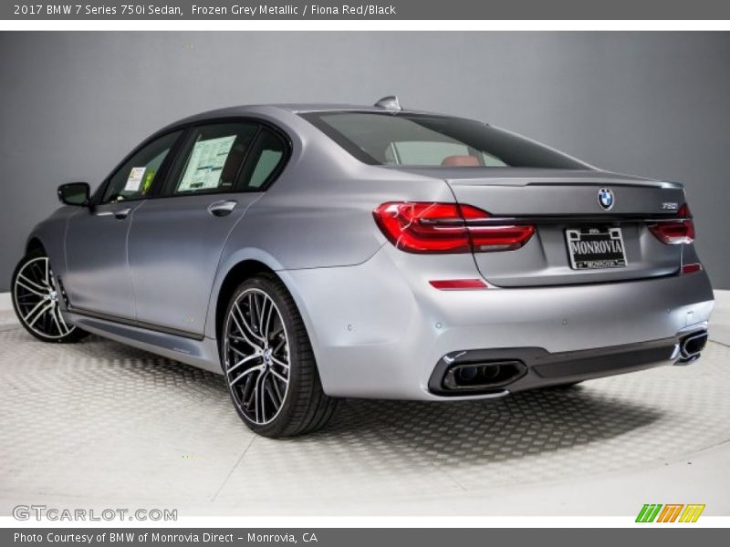 Frozen Grey Metallic / Fiona Red/Black 2017 BMW 7 Series 750i Sedan