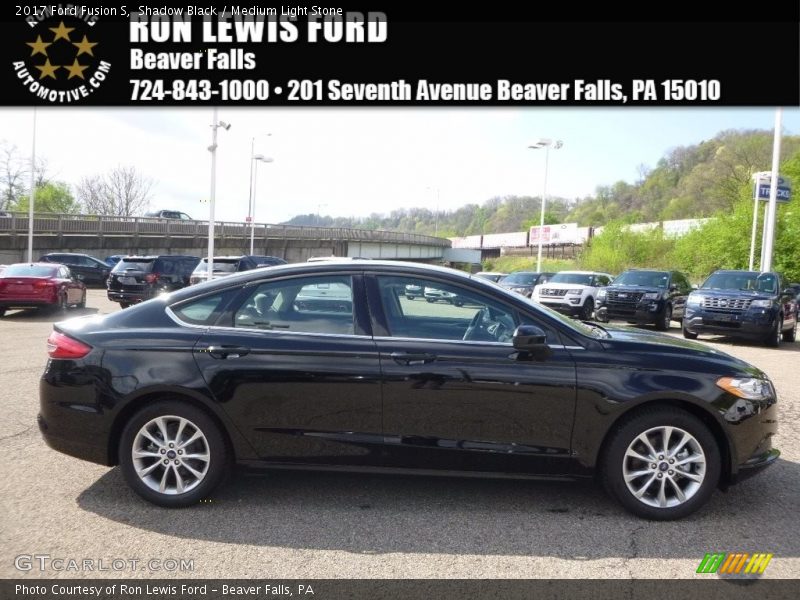 Shadow Black / Medium Light Stone 2017 Ford Fusion S