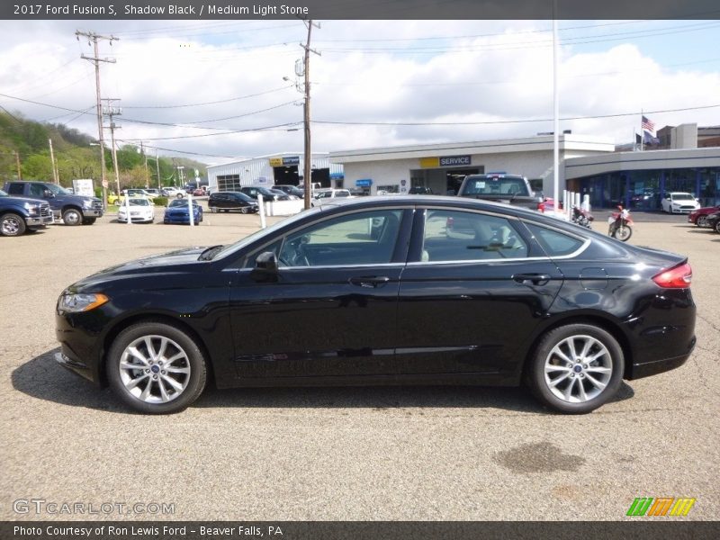 Shadow Black / Medium Light Stone 2017 Ford Fusion S