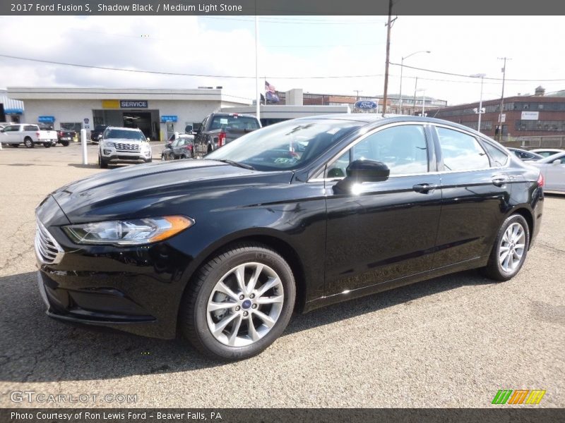 Shadow Black / Medium Light Stone 2017 Ford Fusion S