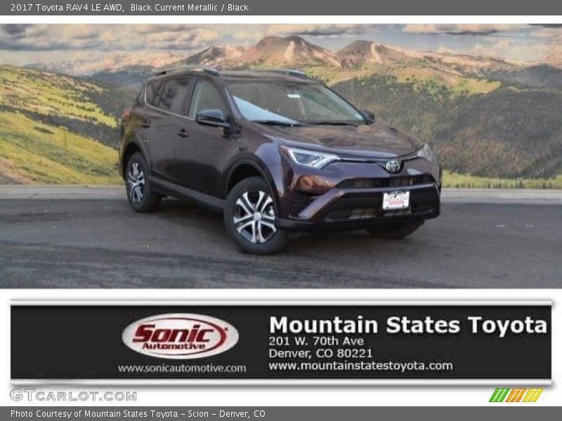 Black Current Metallic / Black 2017 Toyota RAV4 LE AWD