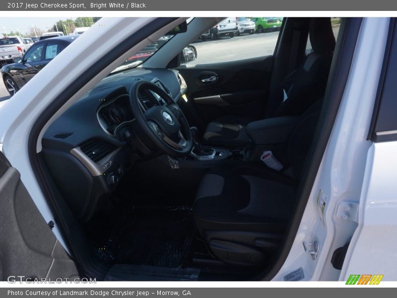 Bright White / Black 2017 Jeep Cherokee Sport