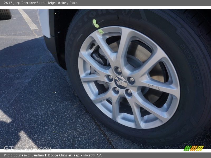 Bright White / Black 2017 Jeep Cherokee Sport