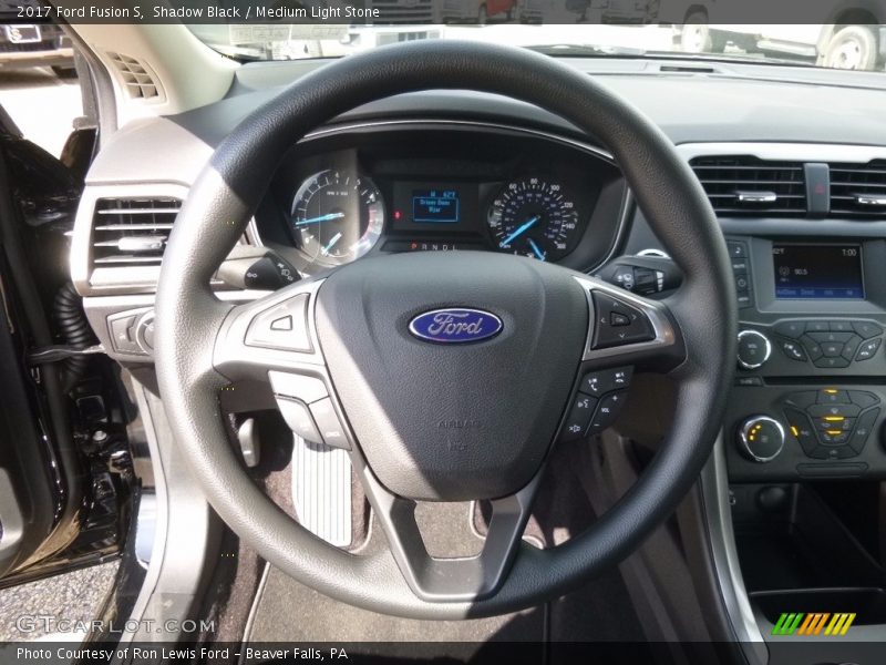 Shadow Black / Medium Light Stone 2017 Ford Fusion S