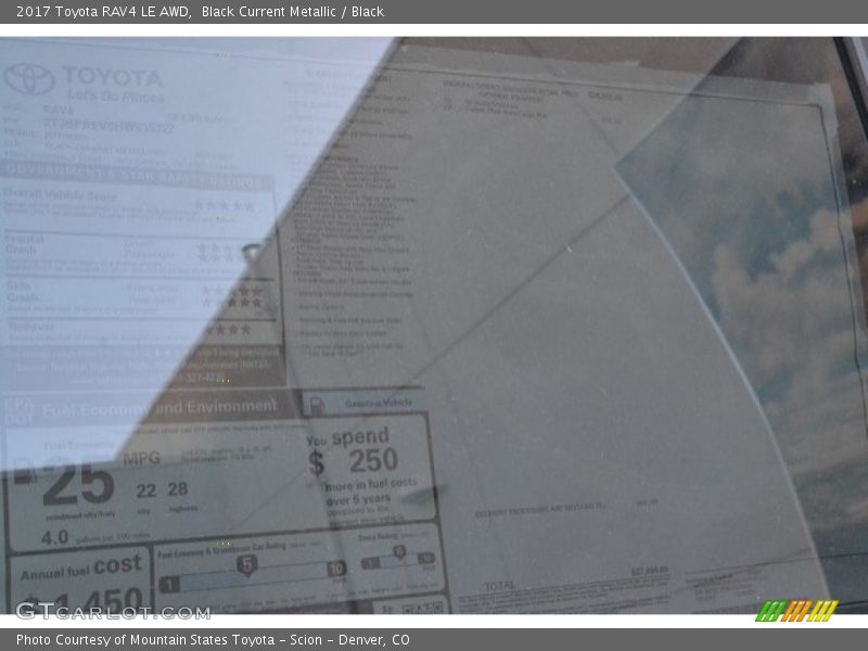 Black Current Metallic / Black 2017 Toyota RAV4 LE AWD