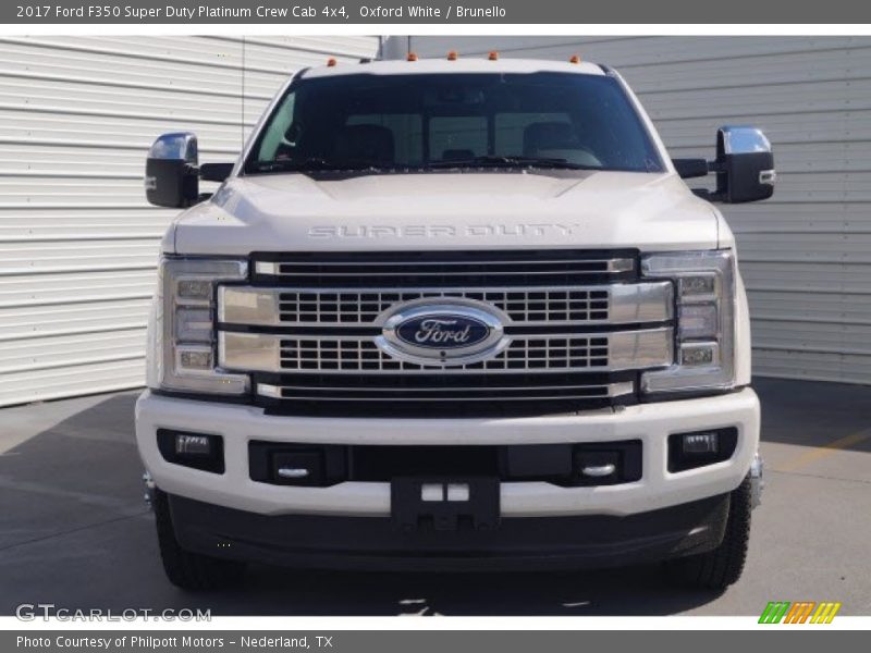 Oxford White / Brunello 2017 Ford F350 Super Duty Platinum Crew Cab 4x4