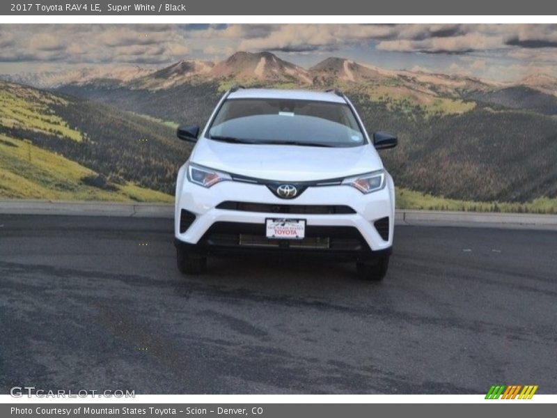 Super White / Black 2017 Toyota RAV4 LE