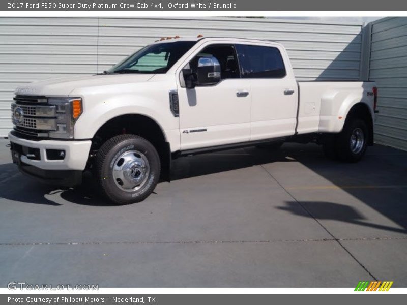 Oxford White / Brunello 2017 Ford F350 Super Duty Platinum Crew Cab 4x4