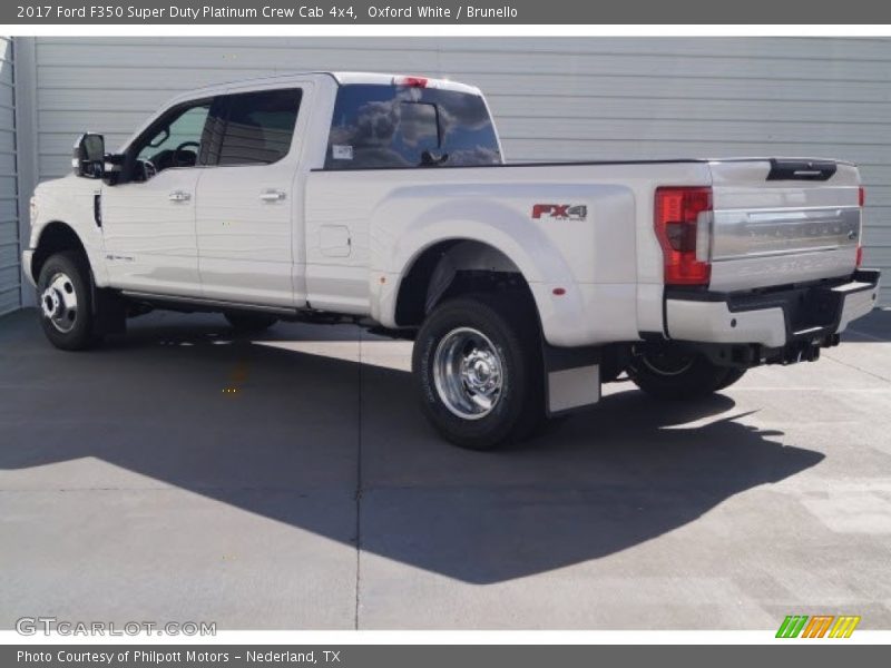 Oxford White / Brunello 2017 Ford F350 Super Duty Platinum Crew Cab 4x4