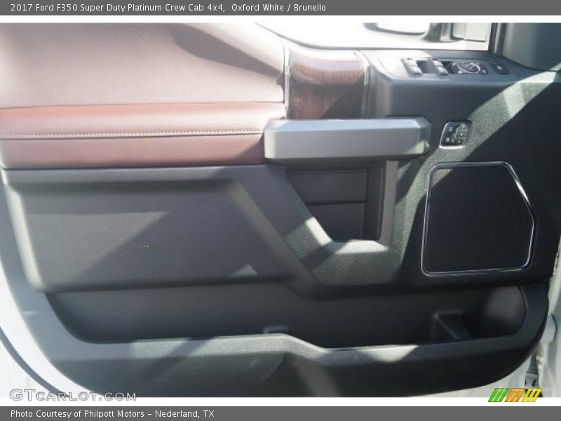 Oxford White / Brunello 2017 Ford F350 Super Duty Platinum Crew Cab 4x4
