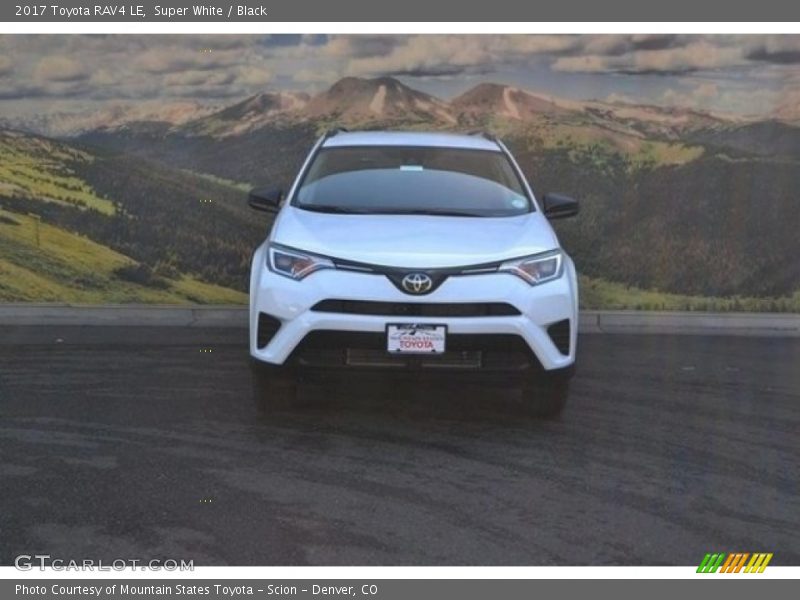 Super White / Black 2017 Toyota RAV4 LE