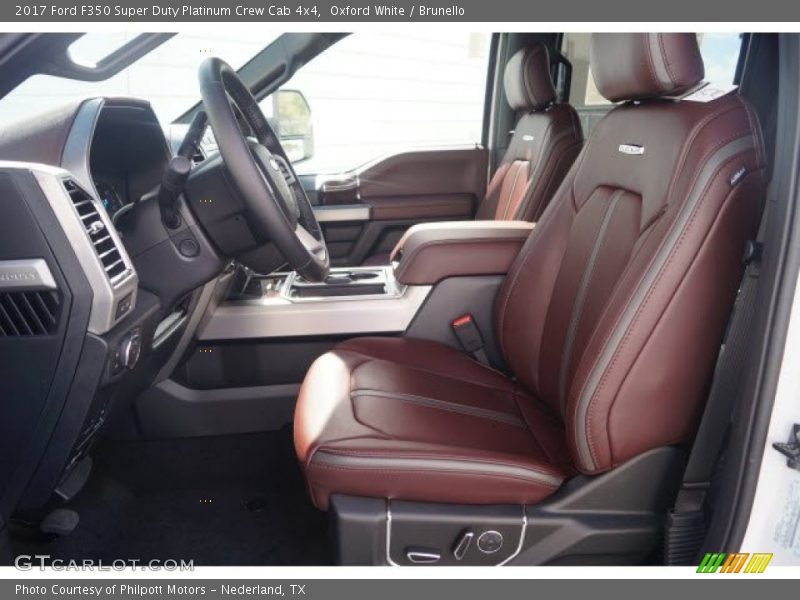 Oxford White / Brunello 2017 Ford F350 Super Duty Platinum Crew Cab 4x4