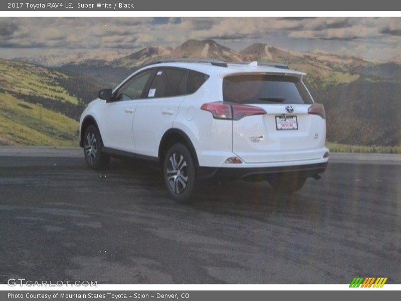Super White / Black 2017 Toyota RAV4 LE