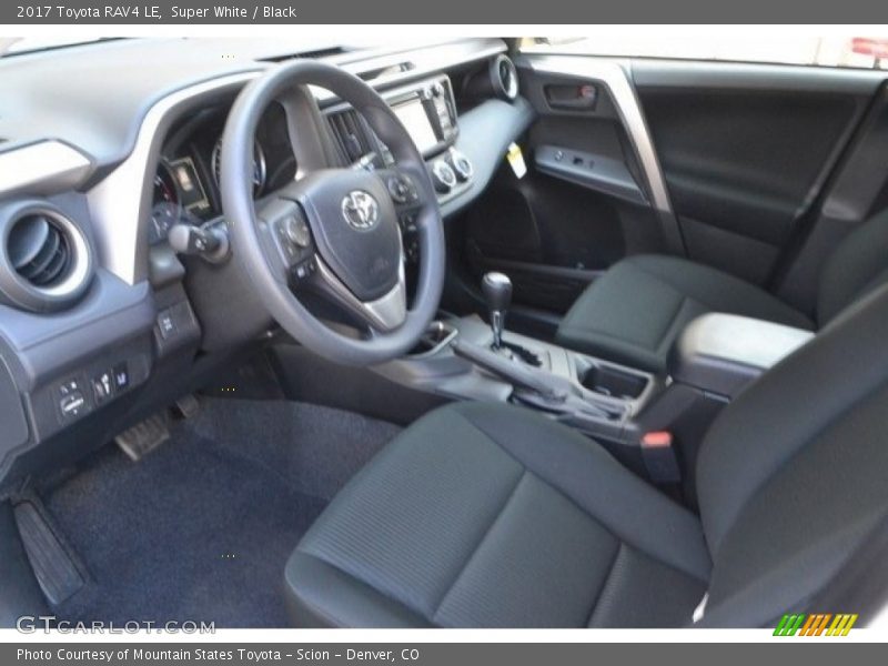 Super White / Black 2017 Toyota RAV4 LE