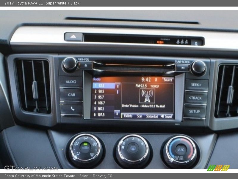 Super White / Black 2017 Toyota RAV4 LE