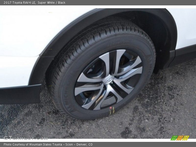 Super White / Black 2017 Toyota RAV4 LE