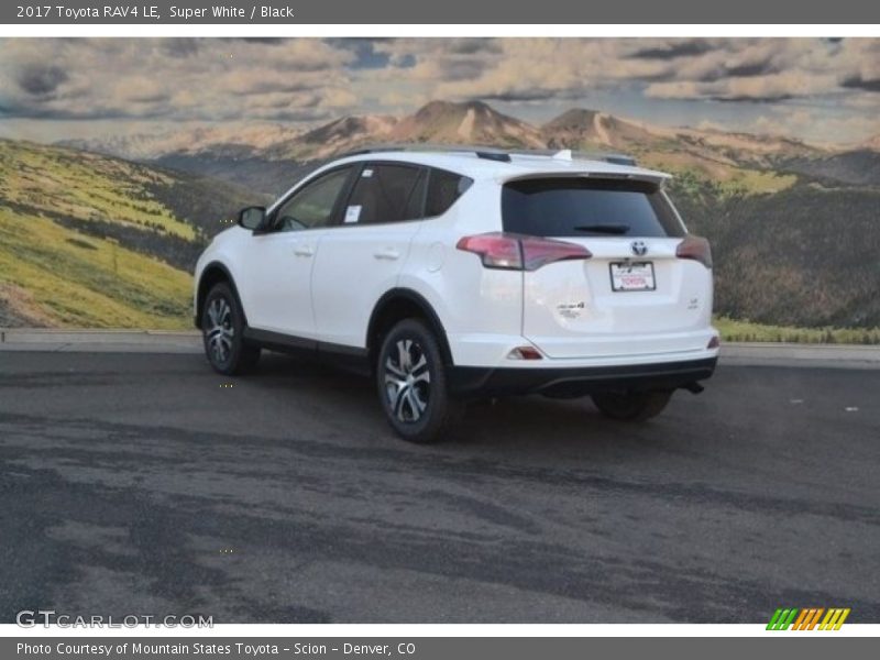 Super White / Black 2017 Toyota RAV4 LE