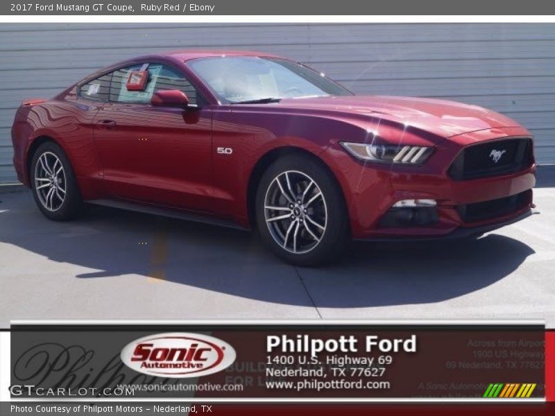 Ruby Red / Ebony 2017 Ford Mustang GT Coupe