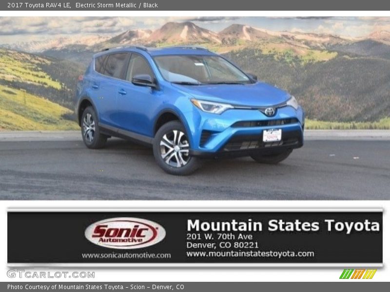 Electric Storm Metallic / Black 2017 Toyota RAV4 LE
