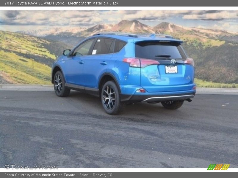 Electric Storm Metallic / Black 2017 Toyota RAV4 SE AWD Hybrid