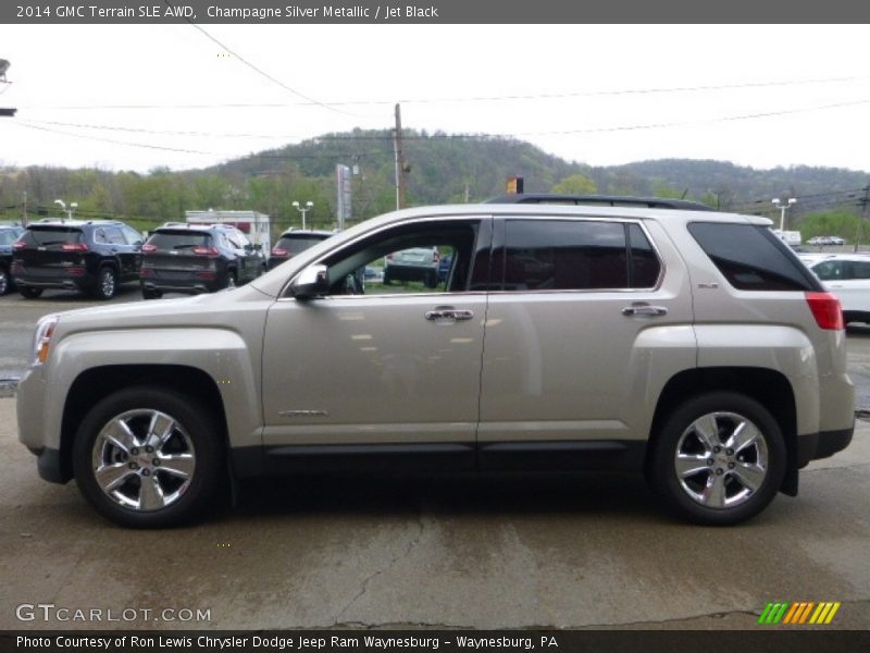 Champagne Silver Metallic / Jet Black 2014 GMC Terrain SLE AWD
