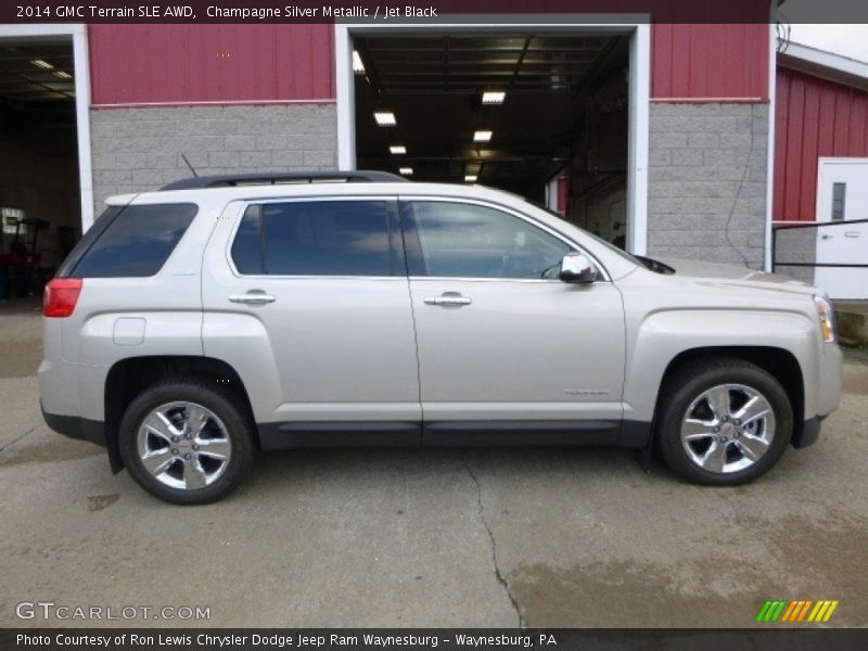 Champagne Silver Metallic / Jet Black 2014 GMC Terrain SLE AWD