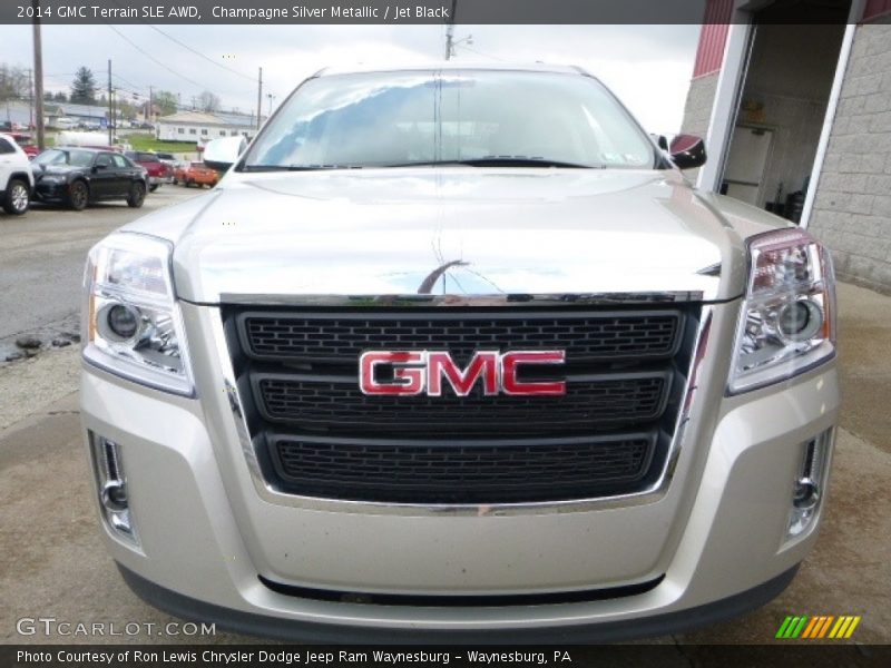 Champagne Silver Metallic / Jet Black 2014 GMC Terrain SLE AWD