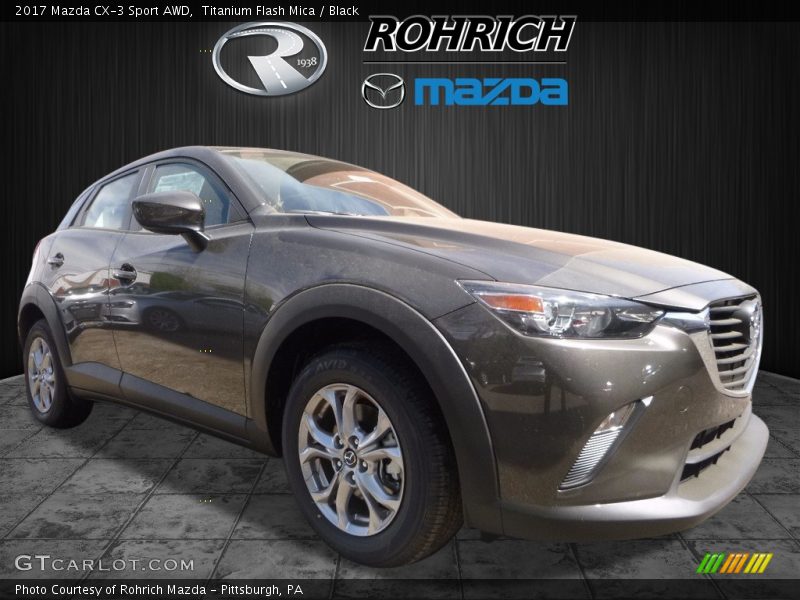 Titanium Flash Mica / Black 2017 Mazda CX-3 Sport AWD