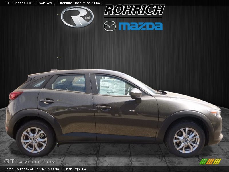 Titanium Flash Mica / Black 2017 Mazda CX-3 Sport AWD