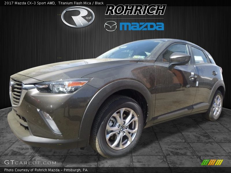 Titanium Flash Mica / Black 2017 Mazda CX-3 Sport AWD