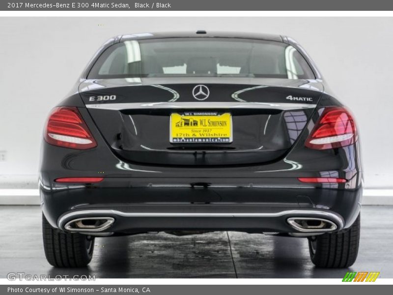 Black / Black 2017 Mercedes-Benz E 300 4Matic Sedan